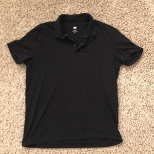 short sleeve Black H&M slim fit polo